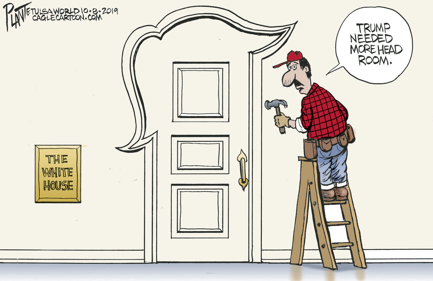 Bruce Plante Cartoon: Trump's new door